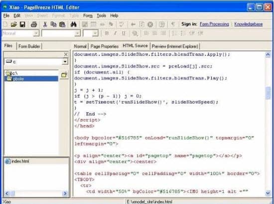 PageBreeze Free HTML Editor