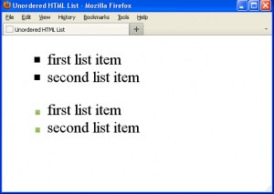 html list 1