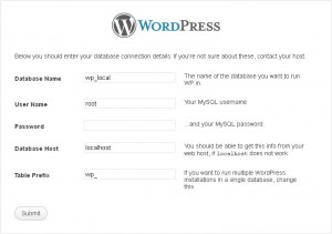 Wordpress Database Details