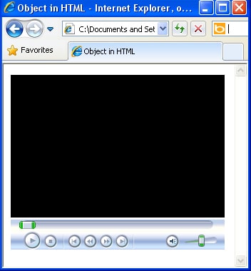 Windows Media Player embedded in HTML