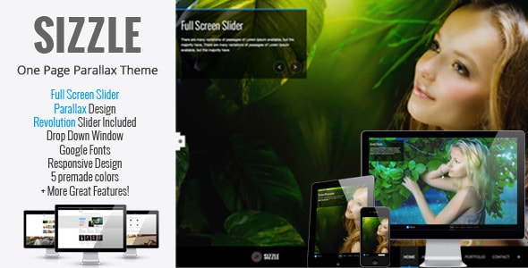 Sizzle - OnePage Responsive Parallax Theme