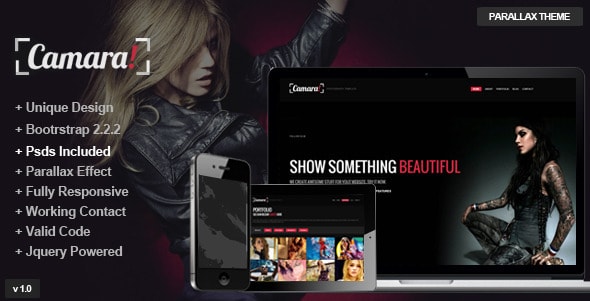 Camara - Responsive Parallax Single Page Template