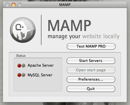 MAMP Start Servers