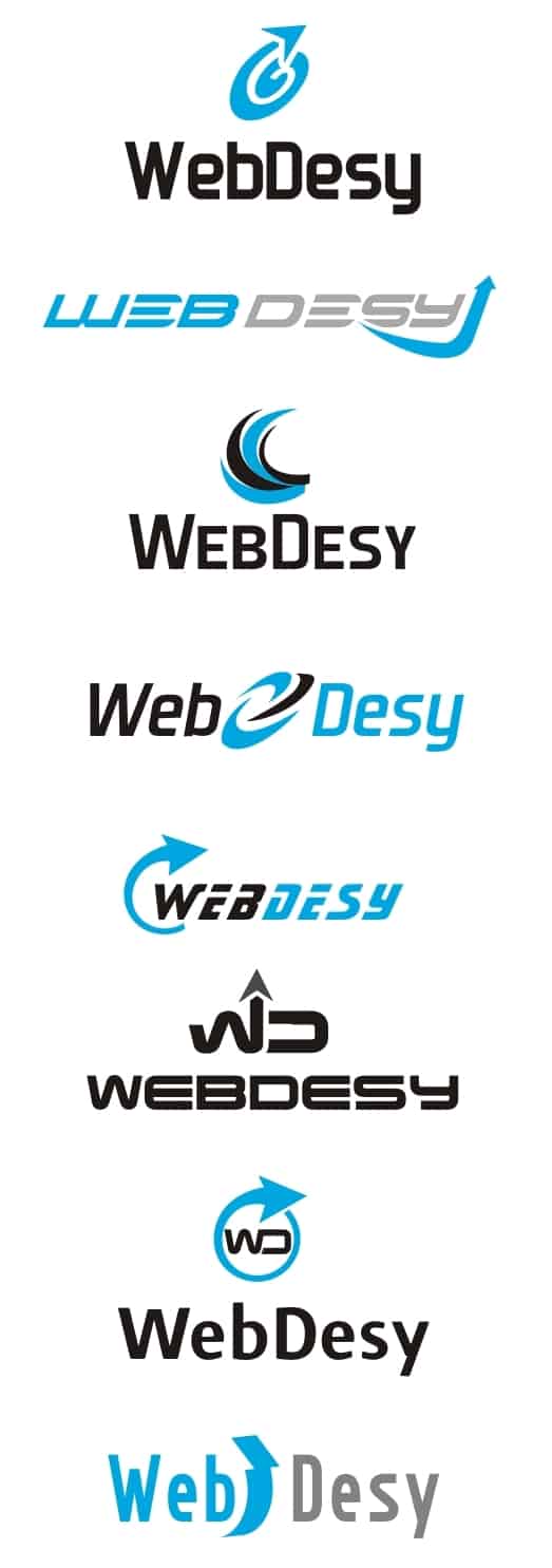 Logo sketches for WebDesy 1
