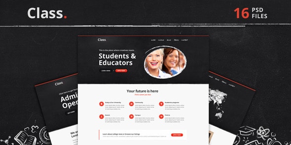 Class | Education PSD Theme