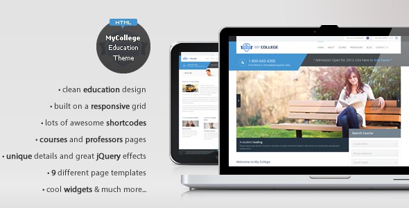 My College - Responsive Education HTML Template