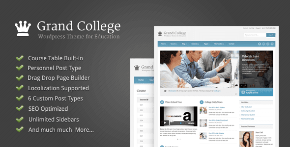 Grand College - WordPress Theme For Education