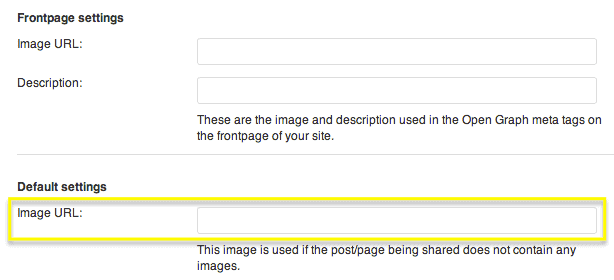 Default image URL