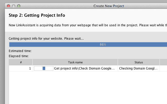 Getting project info in LinkAssistant