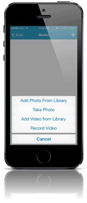 Add images and videos via WordPress iPhone