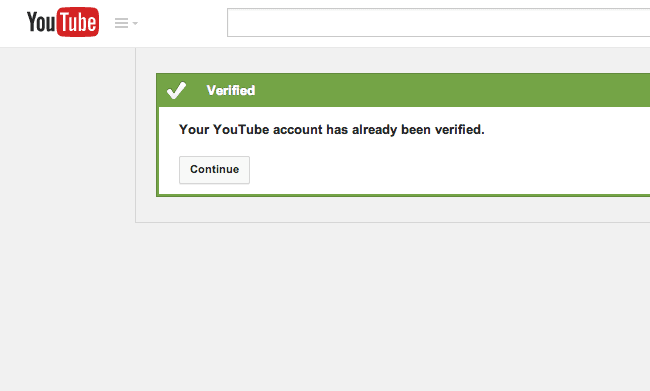 youtube verification