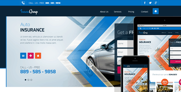 Insurance Company Landing Page