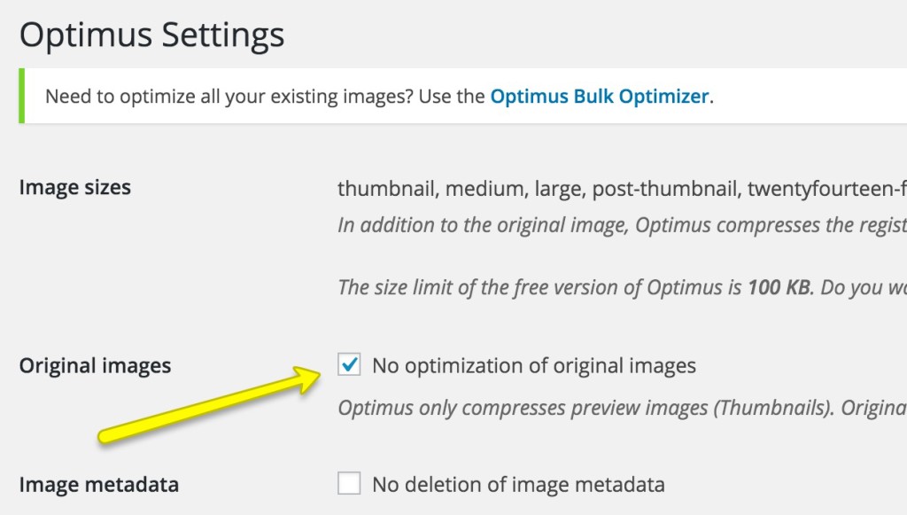 no optimization of original images