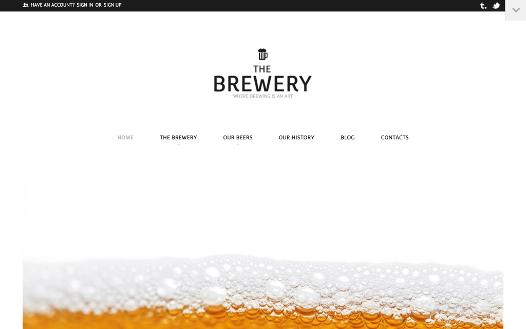 Brewery Business WordPress Theme