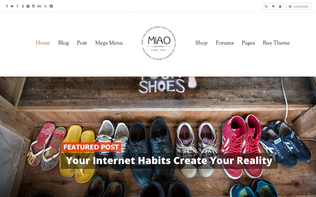 Miao - Fashion Magazine, News & Blog WordPress Theme