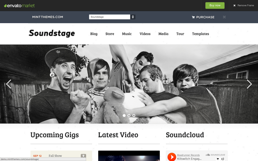 Soundstage - WordPress Theme For Bands/Musicians