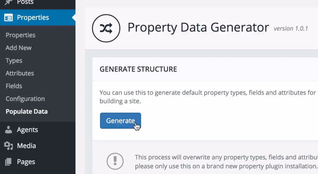 dummy property data generator