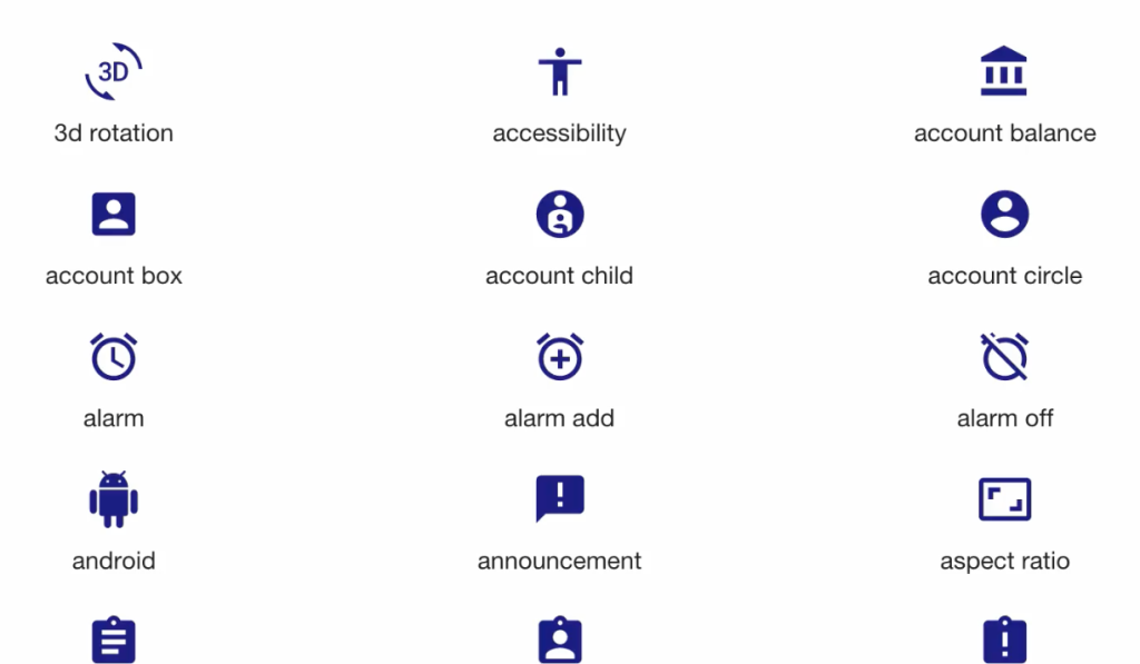 material icons administri