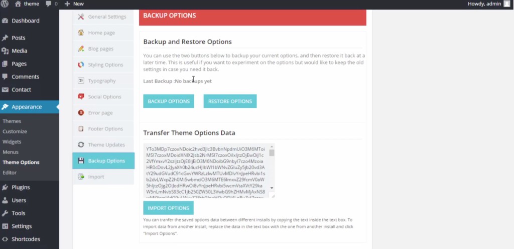 brixton theme backup options