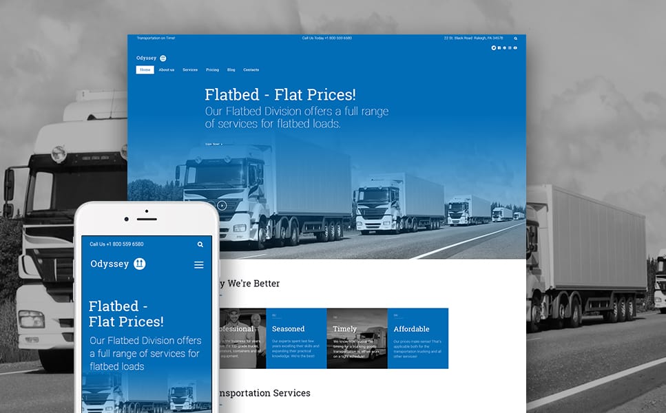 Odyssey - Transportation, Trucking & Logistics WordPress Theme