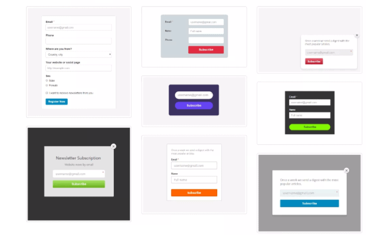 SendPulse subscription forms