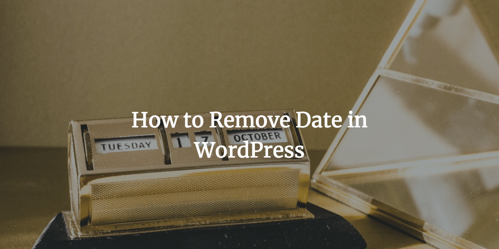 How to Remove Date