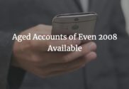 Aged Accounts of Even 2008 Available