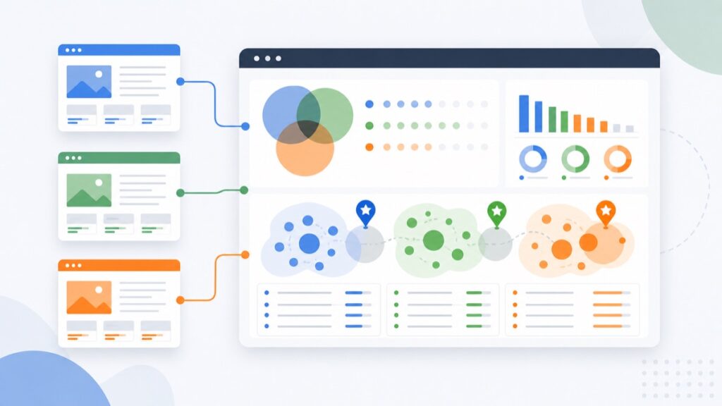 Competitor keyword research comparing organic keyword opportunities