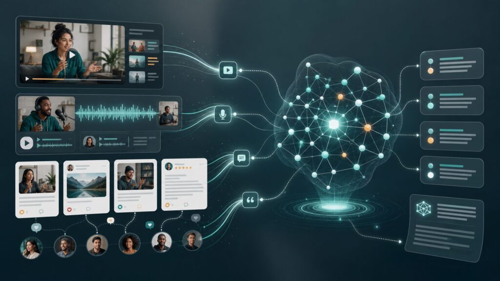 YouTube podcasts and brand mentions feeding AI visibility